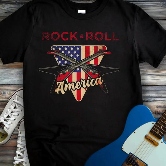 Rock and Roll America T-shirt Black
