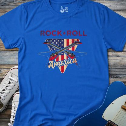 Rock and Roll America T-shirt - Royal / S - T-Shirt