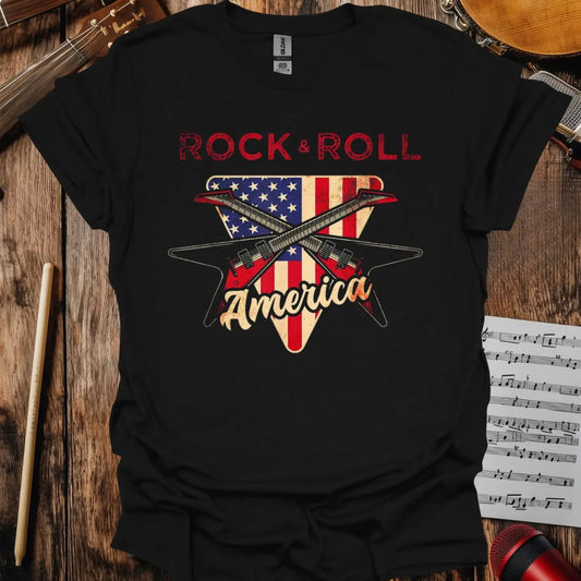 Rock and Roll America T-shirt Black