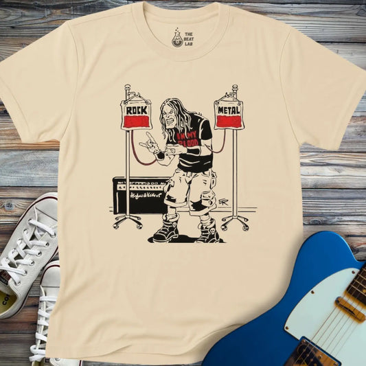 Rock Metal in My Blood T-shirt - Sand / S - T-Shirt