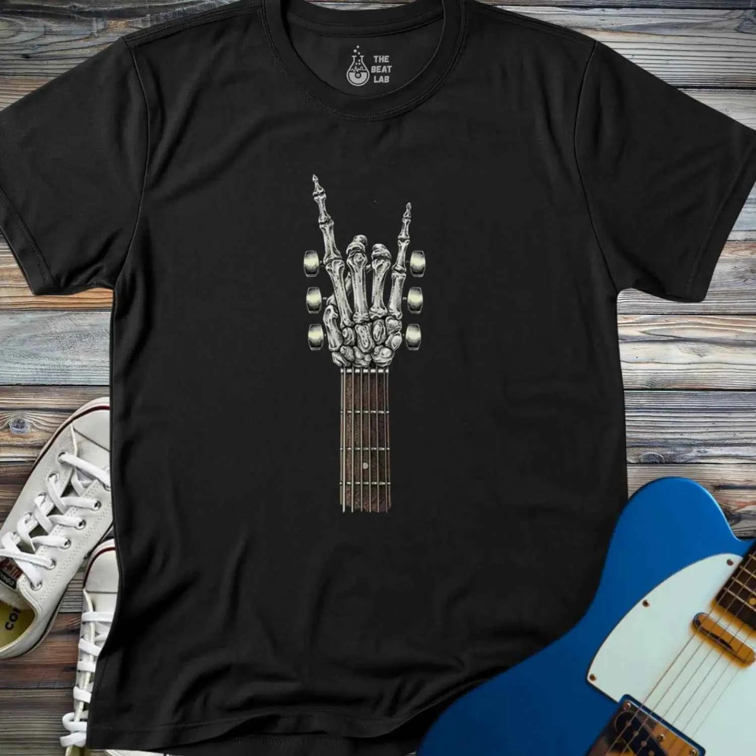 Rock on Skeletal Guitar T-shirt