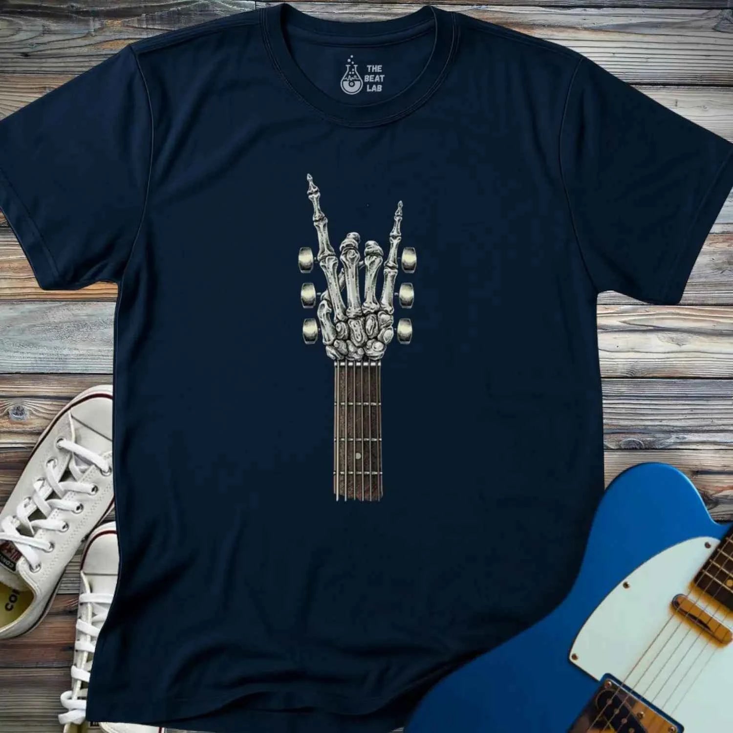 Rock on Skeletal Guitar T-shirt