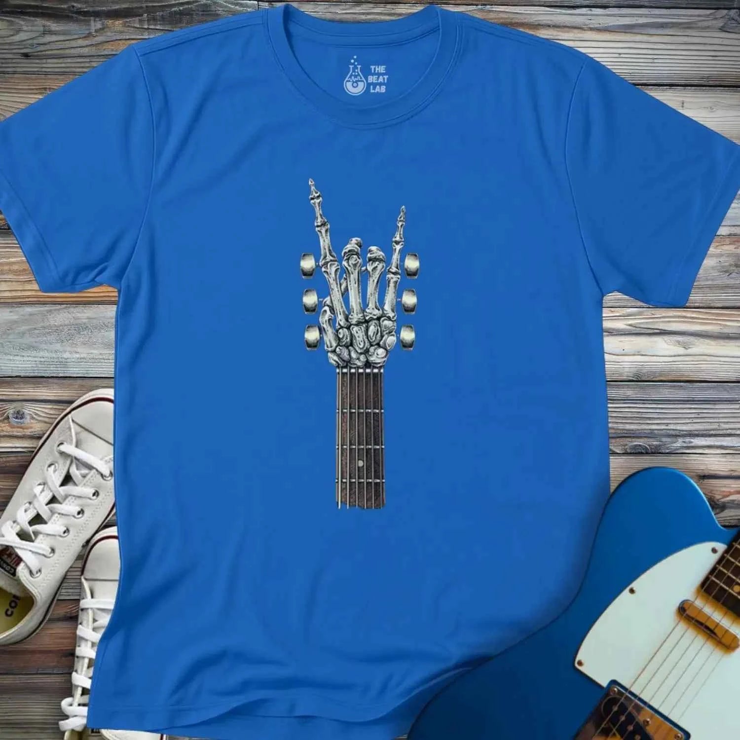 Rock on Skeletal Guitar T-shirt