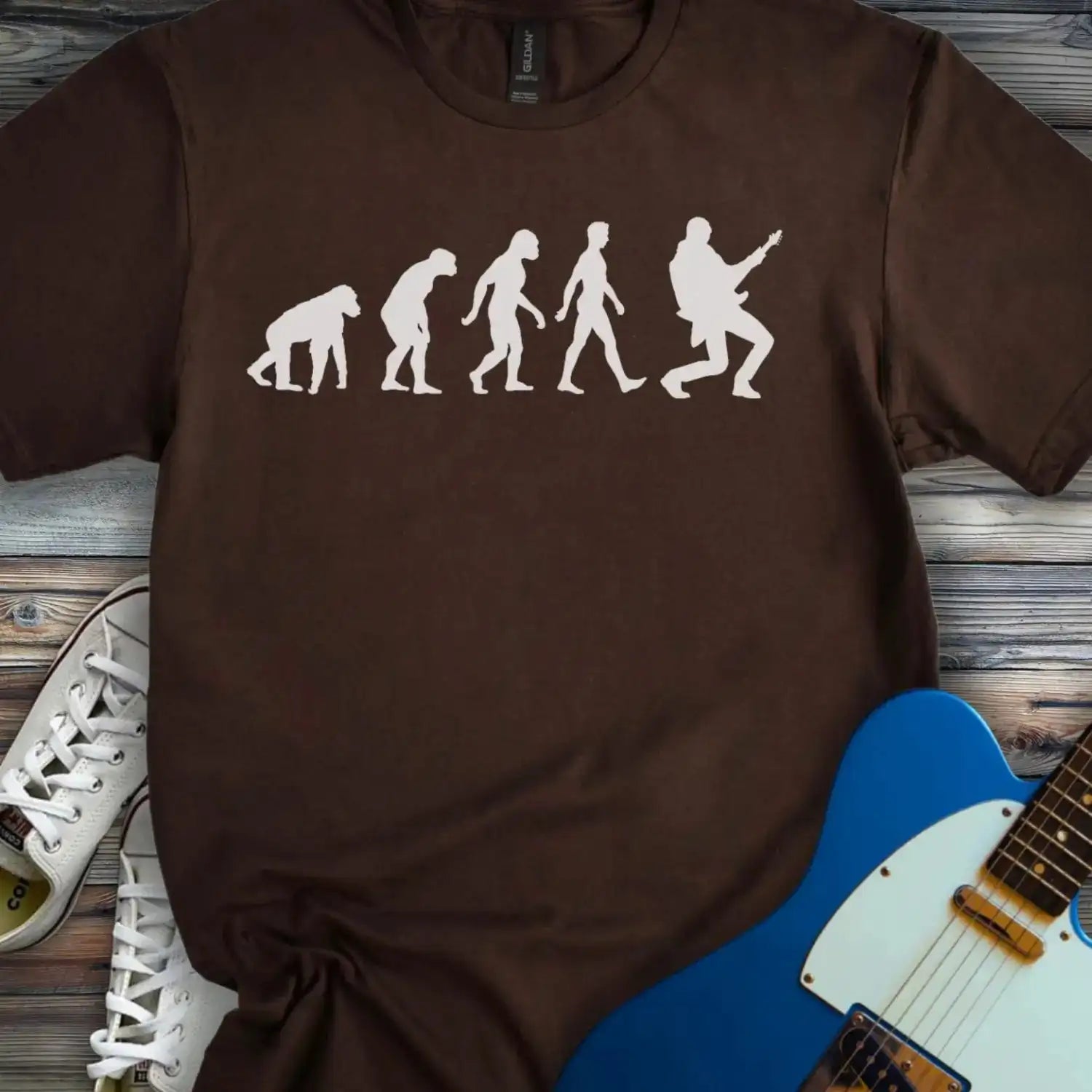 Rock Star Evolution T-shirt Dark Chocolate