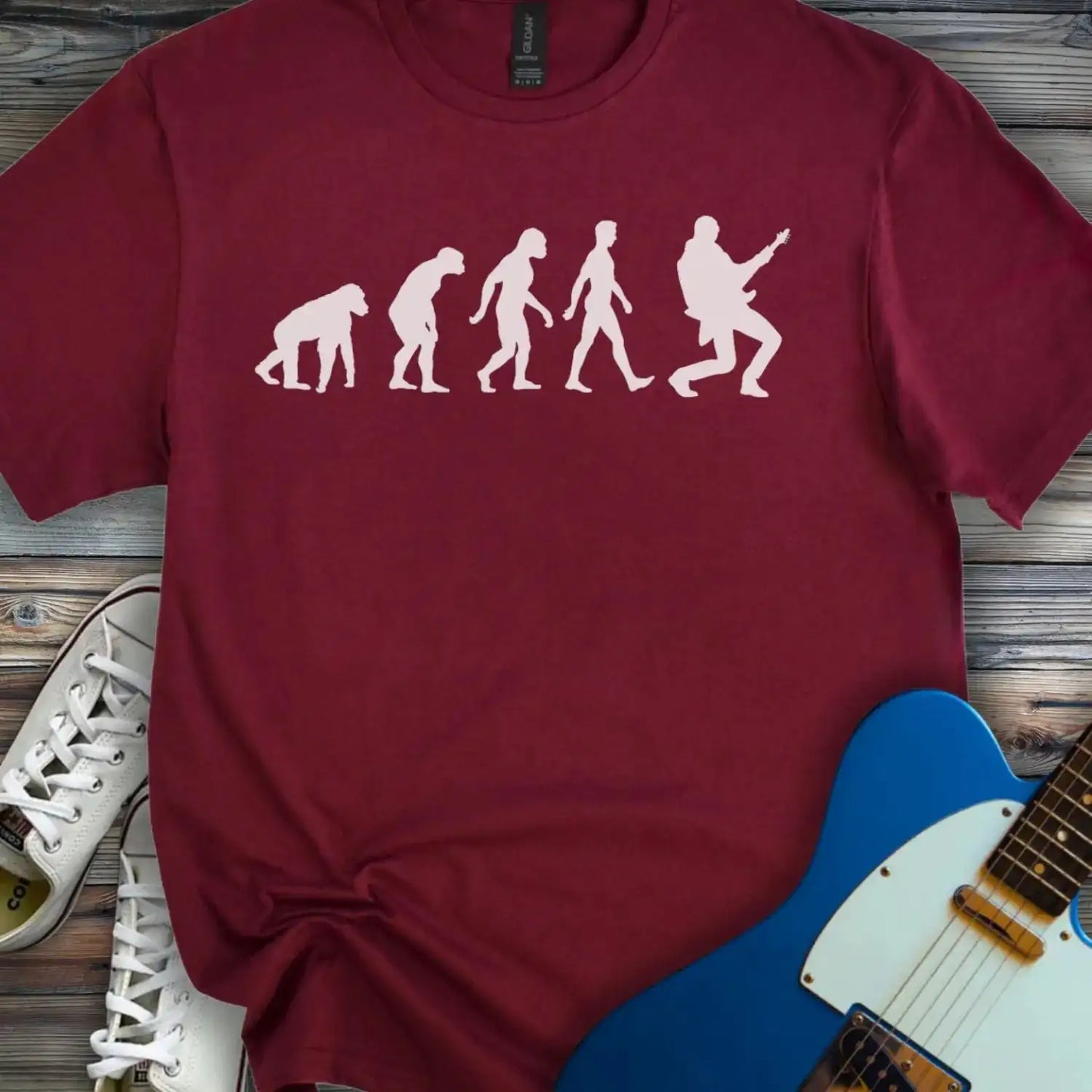 Rock Star Evolution T-shirt Maroon