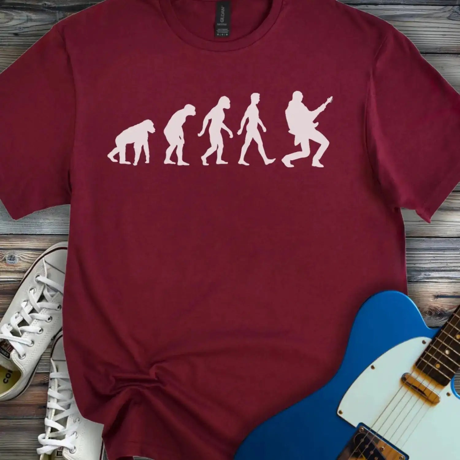 Rock Star Evolution T-shirt Maroon