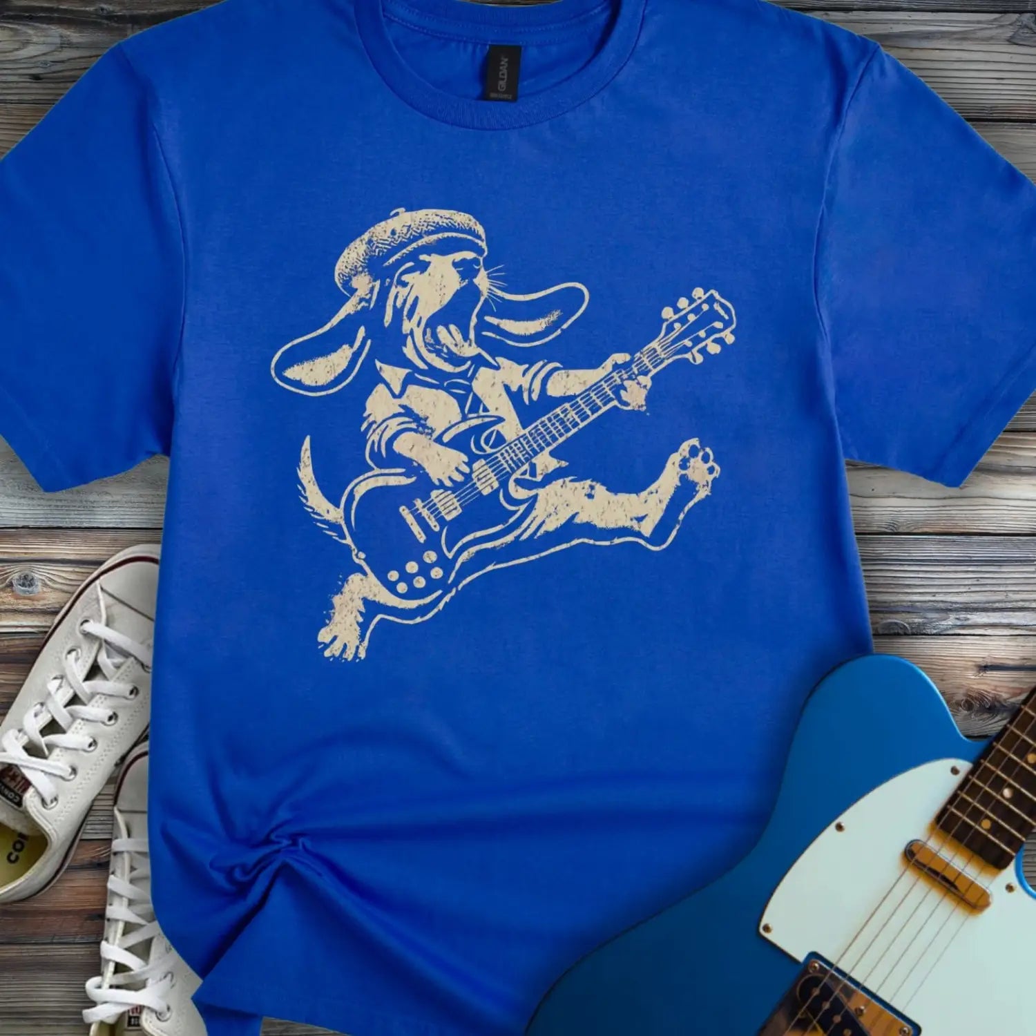 Rockin' Dog T-shirt Royal