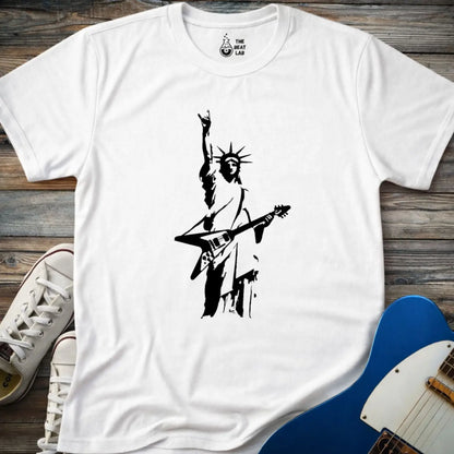 Rockstar Statue T-shirt - White / S - T-Shirt
