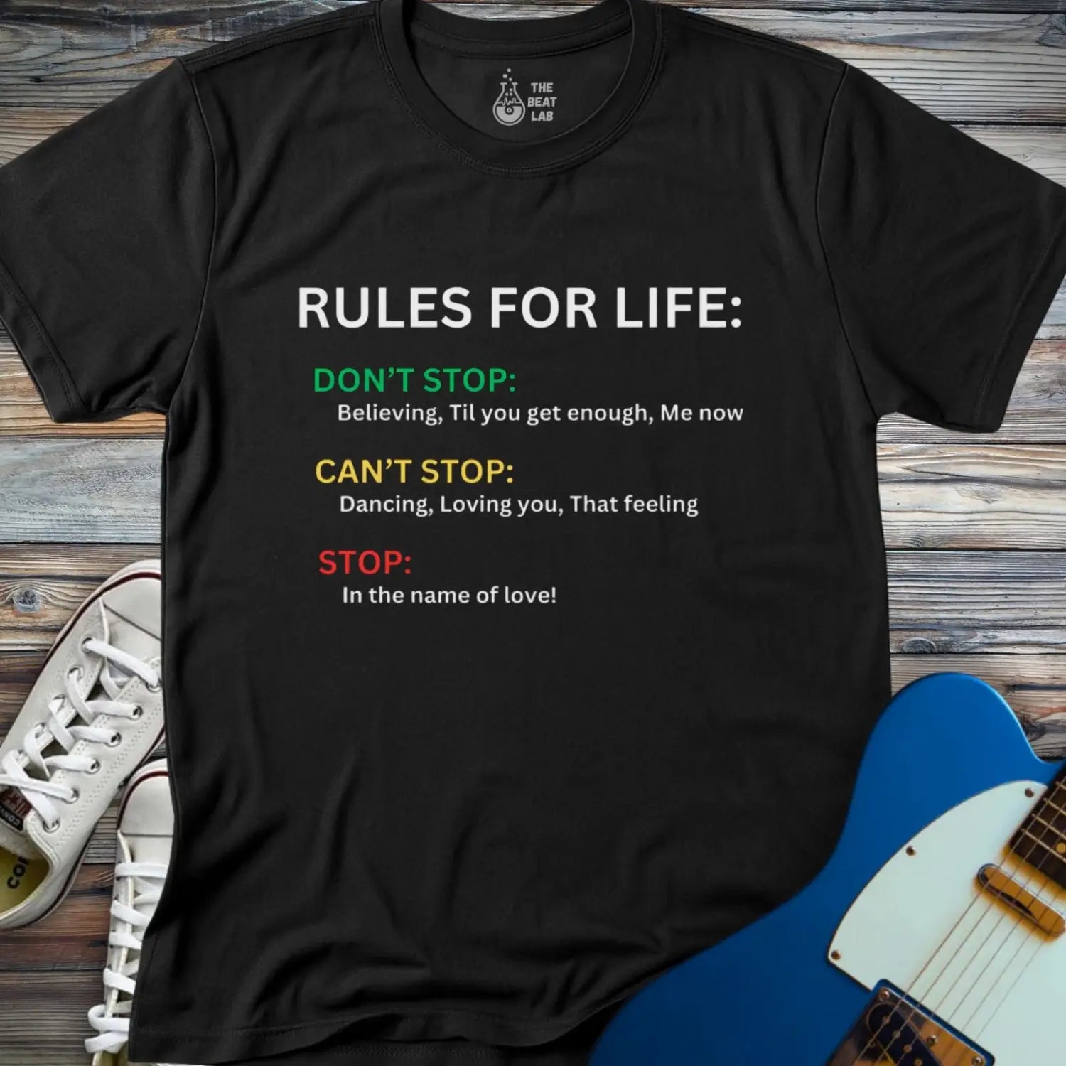 Rules for Life T-shirt - Black / S - T-Shirt
