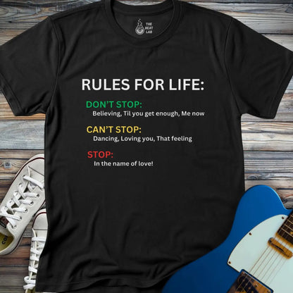 Rules for Life T-shirt - Black / S - T-Shirt