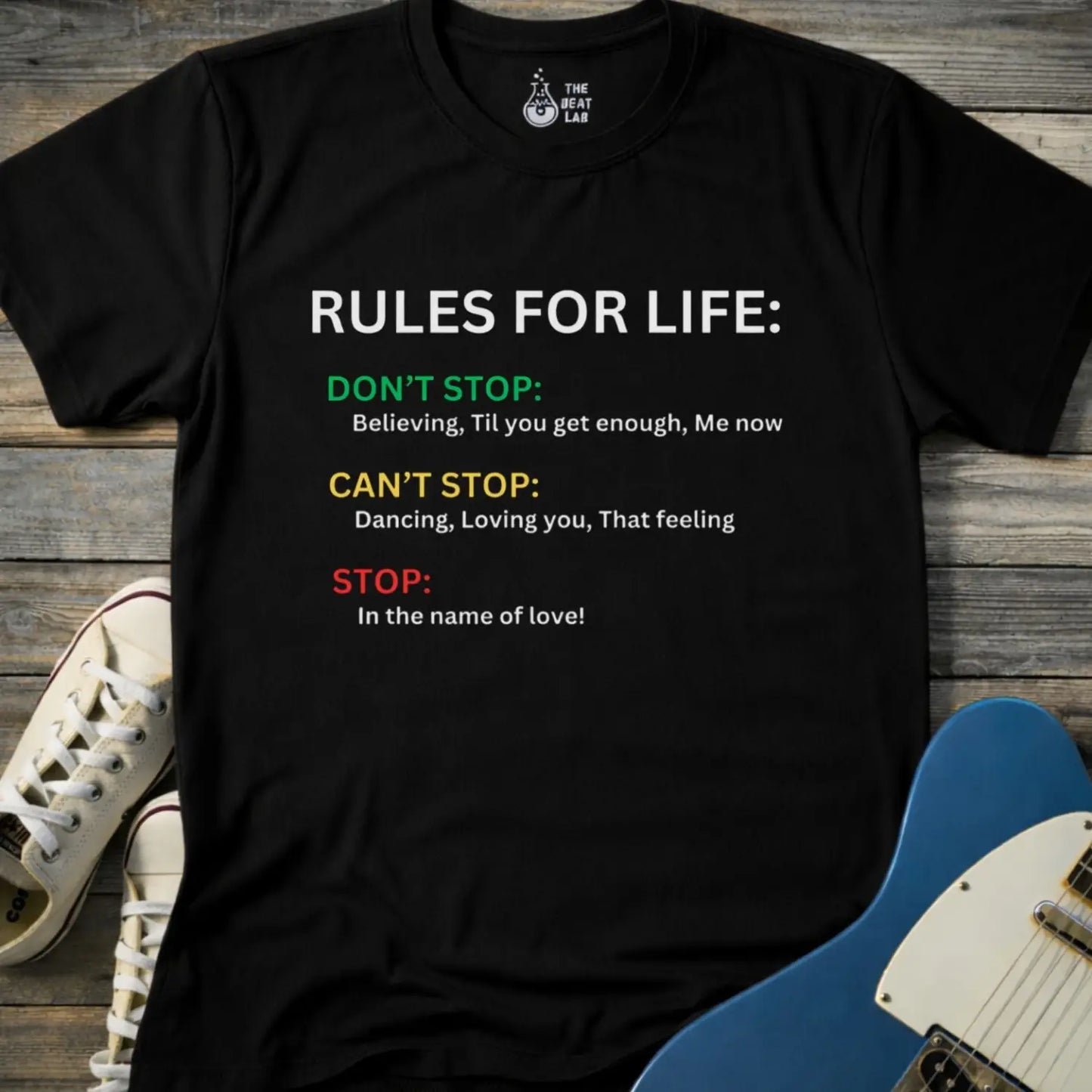 Rules for Life T-shirt - Black / S - T-Shirt