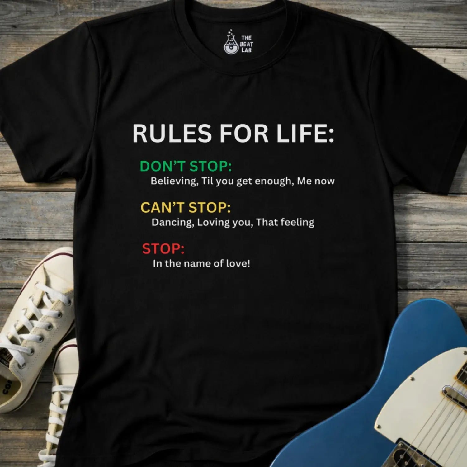Rules for Life T-shirt - Black / S - T-Shirt