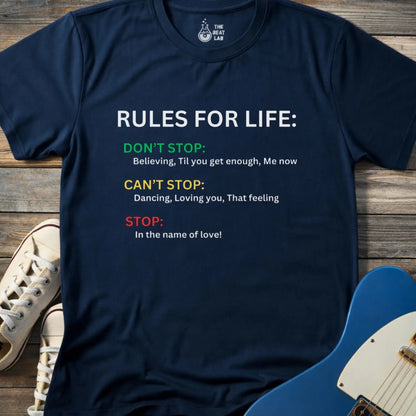 Rules for Life T-shirt - Navy / S - T-Shirt
