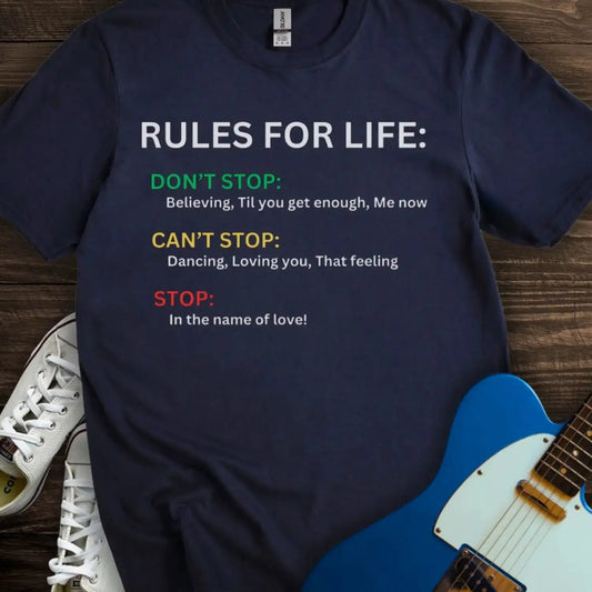 Rules for Life T-shirt Navy