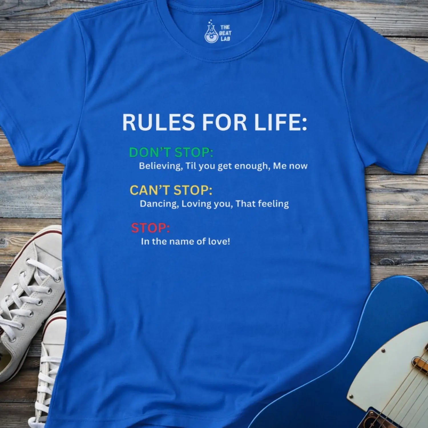 Rules for Life T-shirt - Royal / S - T-Shirt
