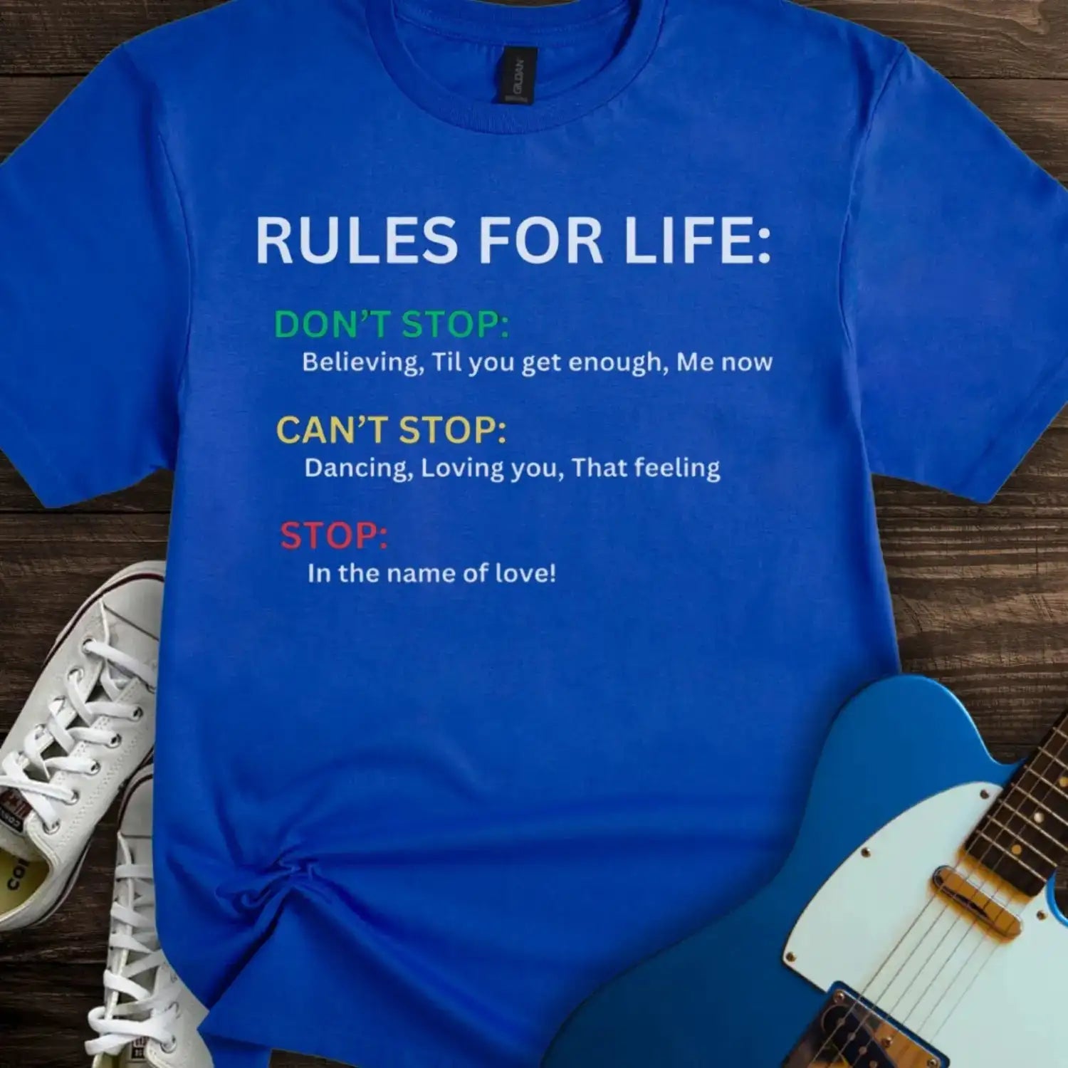 Rules for Life T-shirt Royal