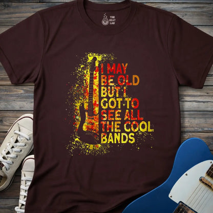 See All the Cool Bands T-shirt - Dark Chocolate / S - T-Shirt