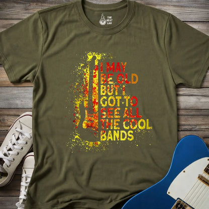 See All the Cool Bands T-shirt - Military Green / S - T-Shirt
