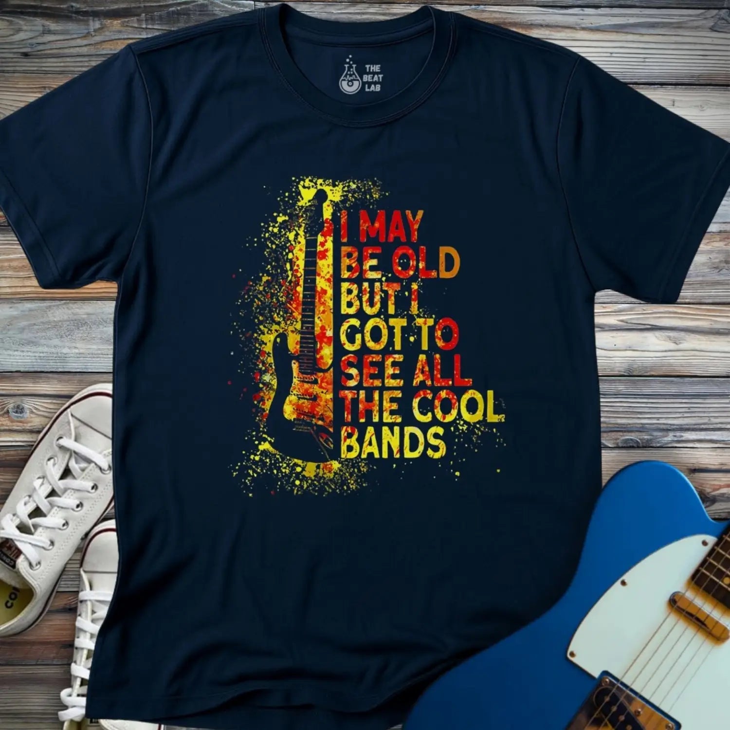 See All the Cool Bands T-shirt - Navy / S - T-Shirt