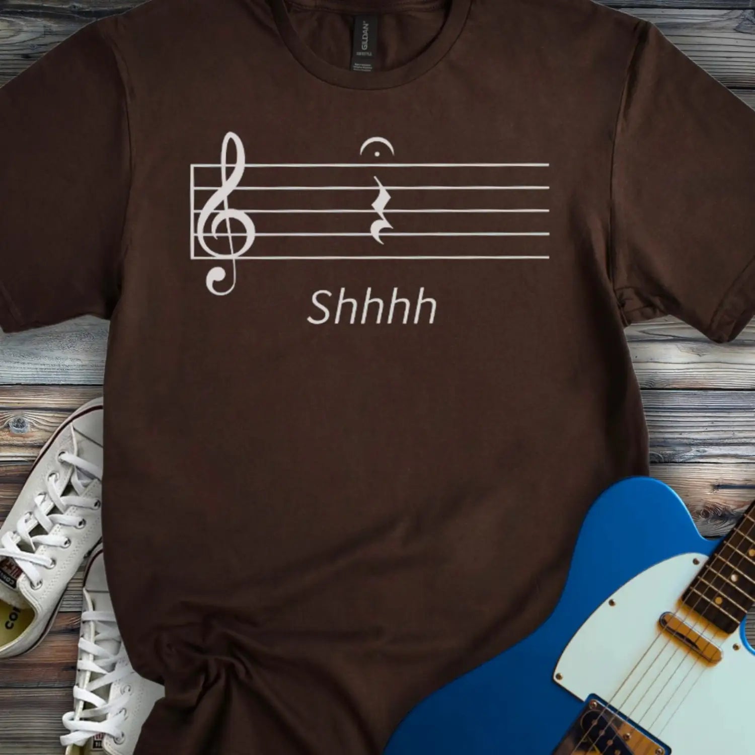 Shhhh T-shirt - Dark Chocolate / S - T-Shirt