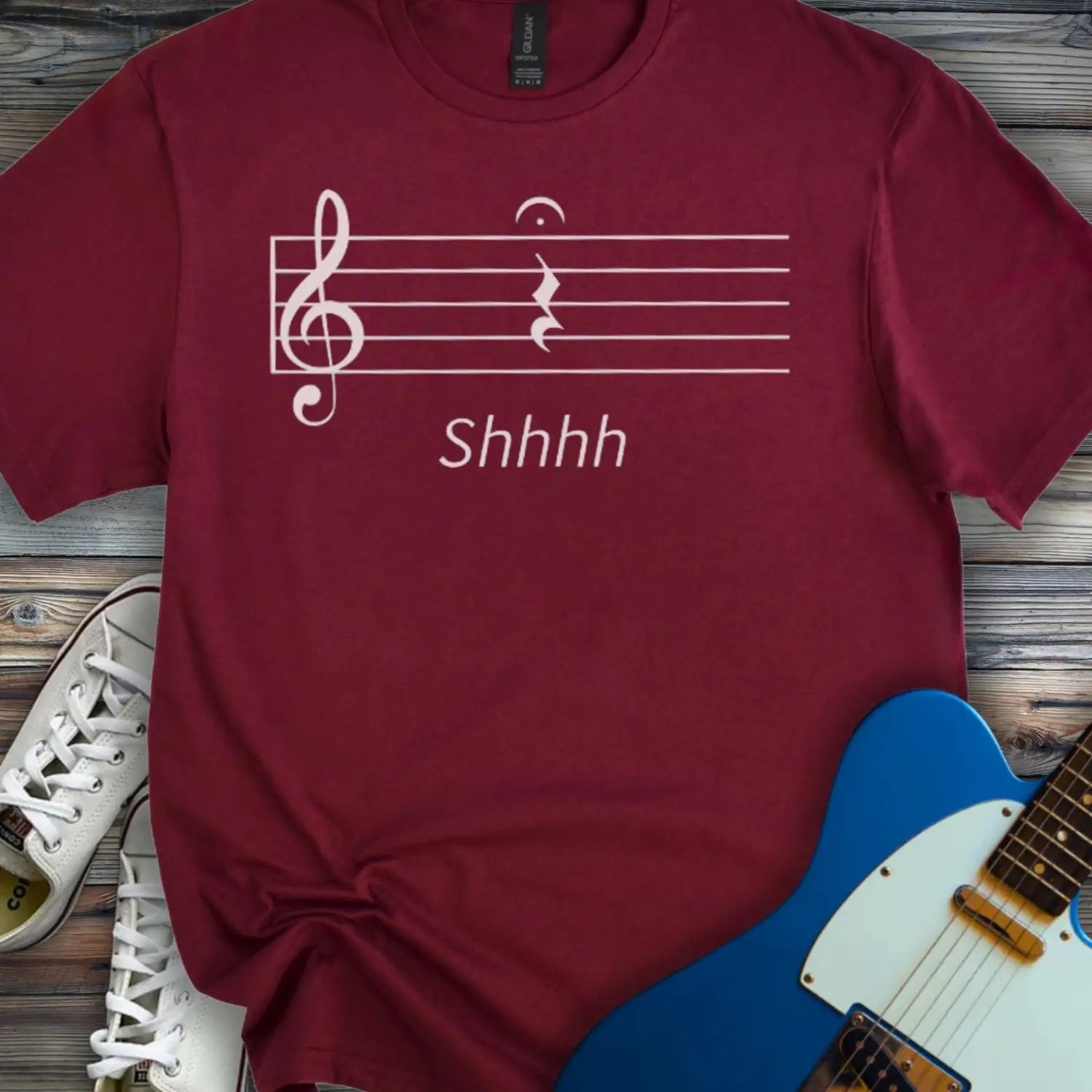 Shhhh T-shirt - Maroon / S - T-Shirt