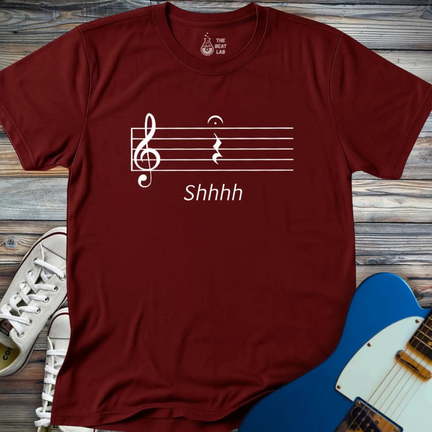 Shhhh T-shirt - Maroon / S - T-Shirt