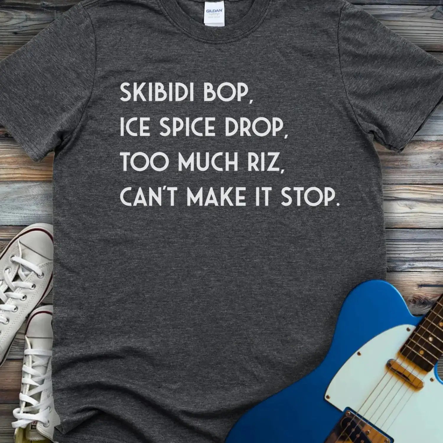 Skibidi Bop (II) T-shirt Dark Heather Grey