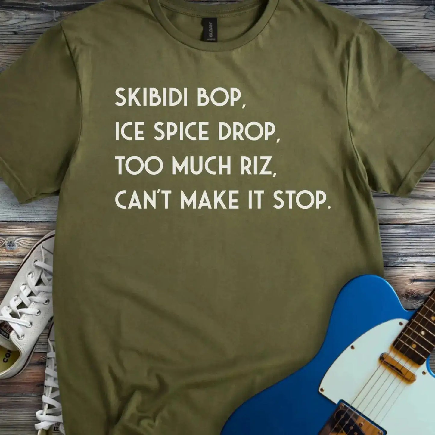 Skibidi Bop (II) T-shirt Military Green