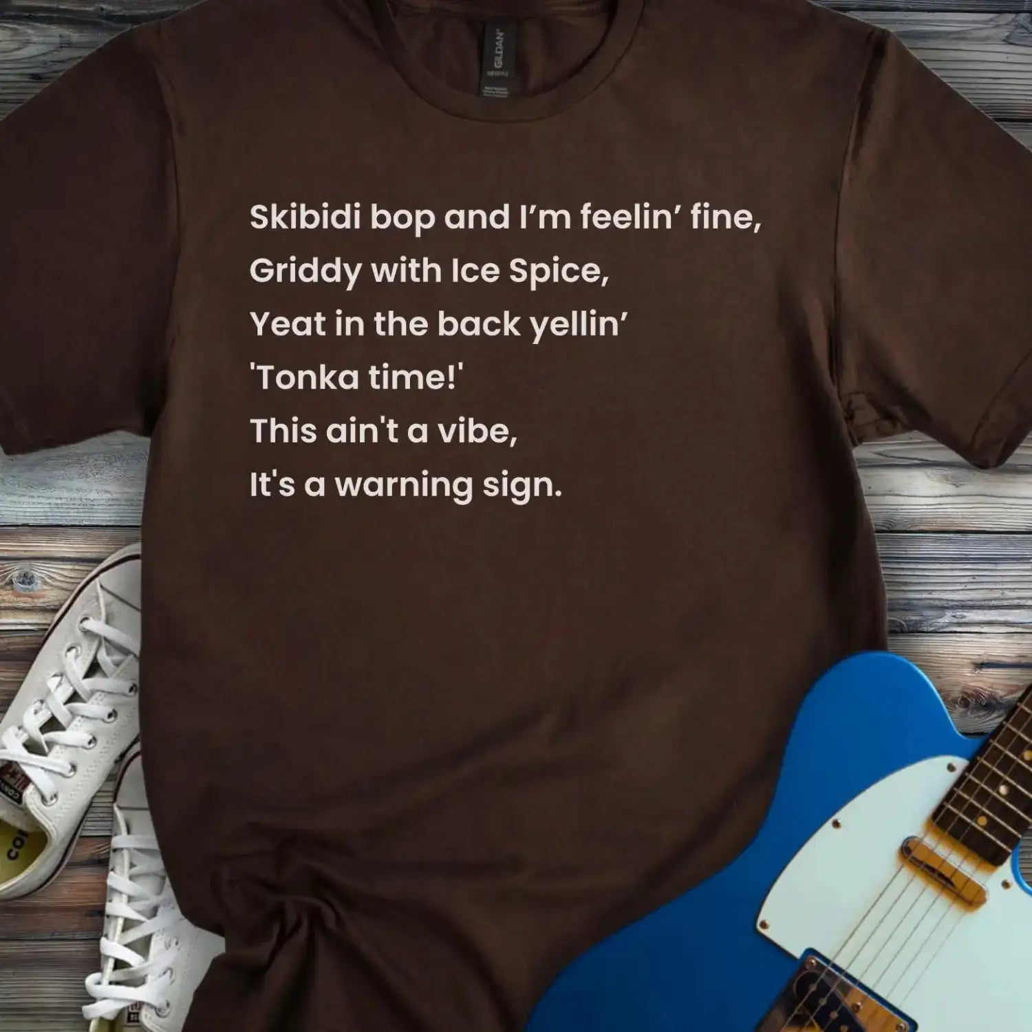 Skibidi Bop T-shirt Dark Chocolate