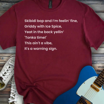 Skibidi Bop T-shirt Maroon