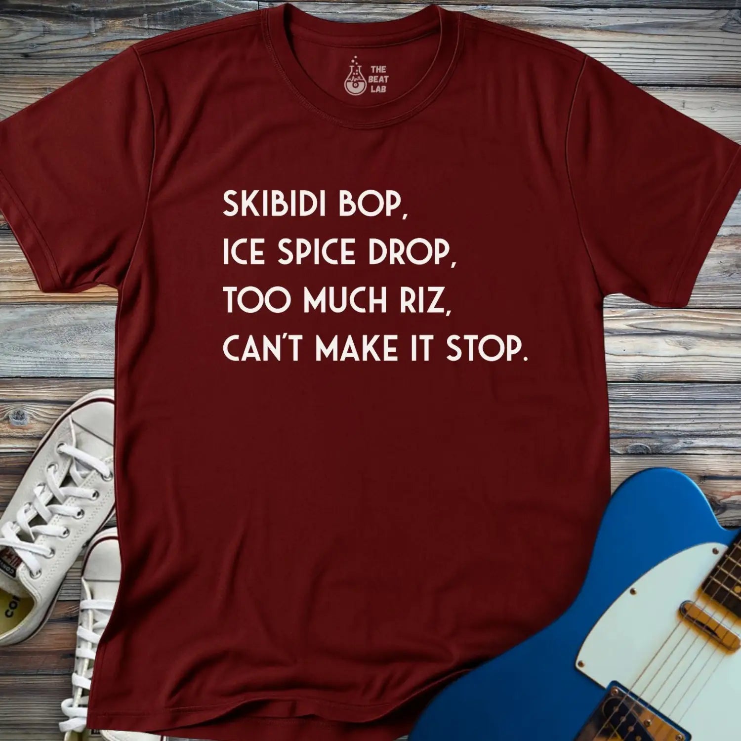 Skibidi Bop T-shirt - Maroon / S - T-Shirt