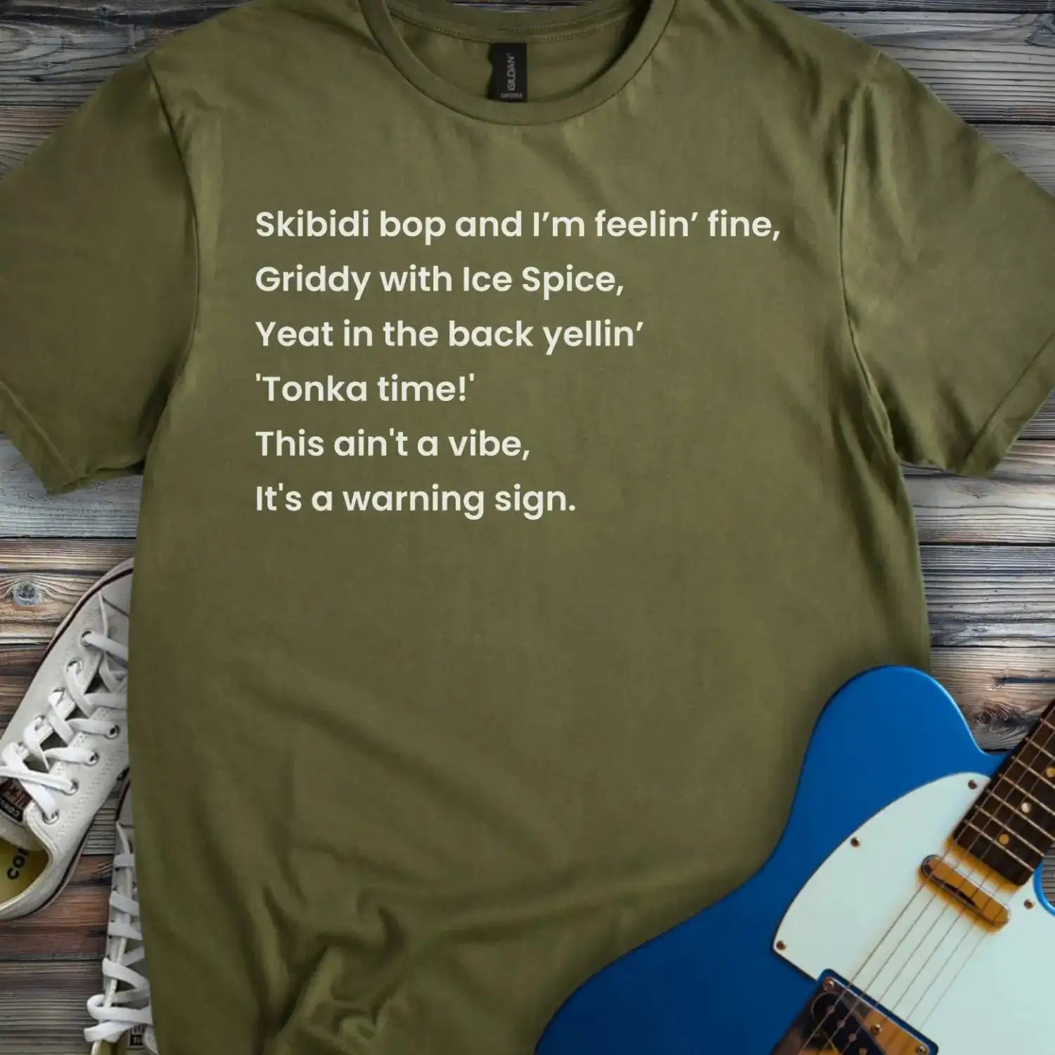 Skibidi Bop T-shirt Military Green