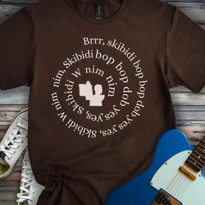 Skibidi Song T-shirt Dark Chocolate