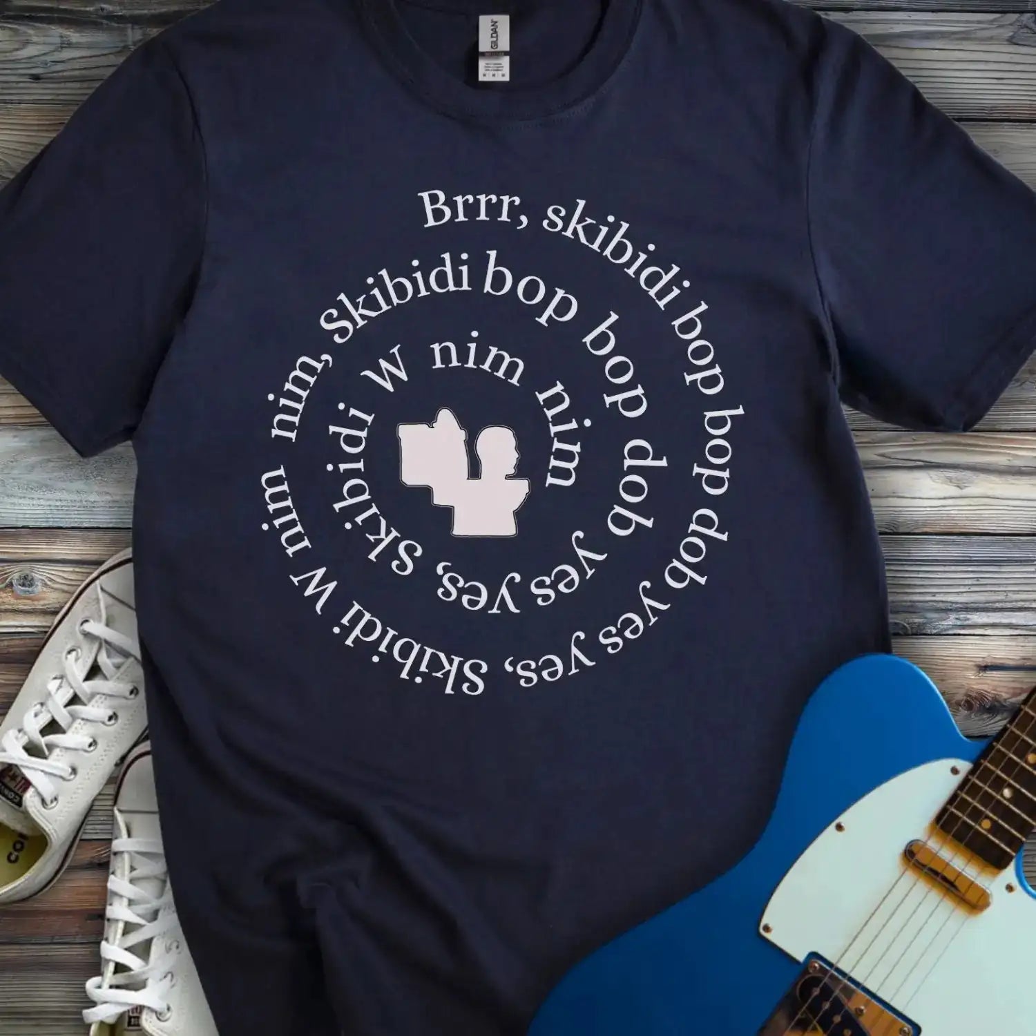 Skibidi Song T-shirt Navy
