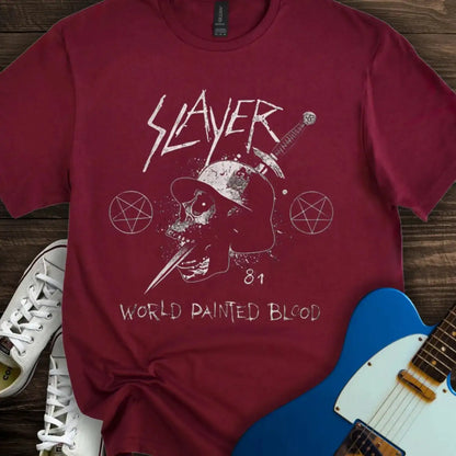 Slayer Skull Dagger T-shirt Maroon