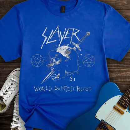 Slayer Skull Dagger T-shirt Royal