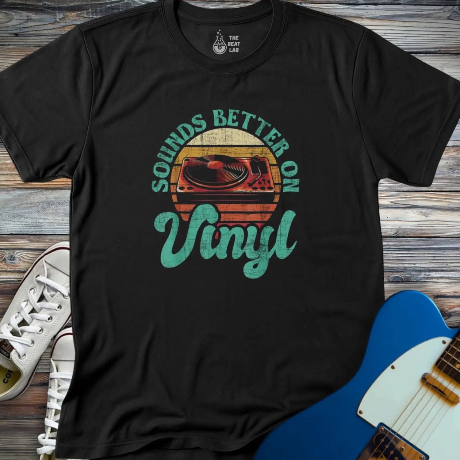 Sound Better on Vinyl (II) T-shirt - Black / S - T-Shirt