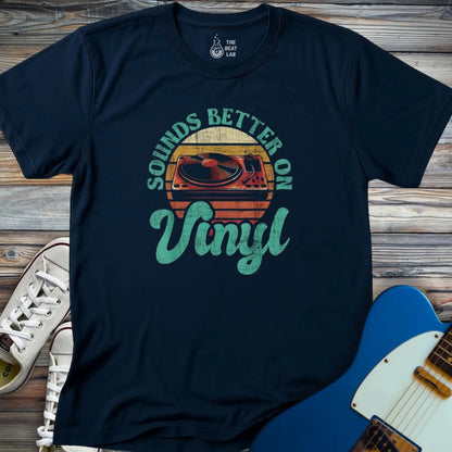 Sound Better on Vinyl (II) T-shirt - Navy / S - T-Shirt