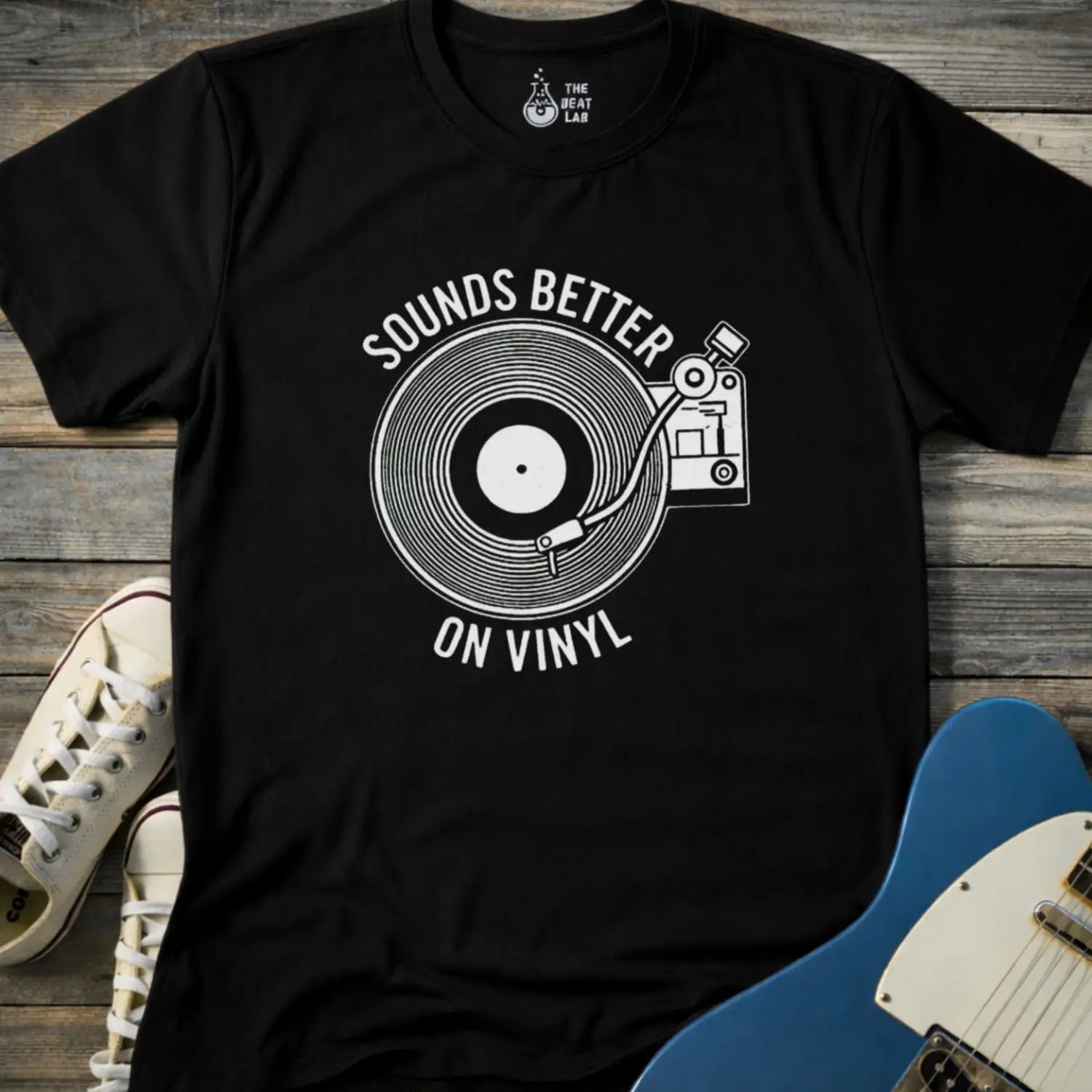 Sounds Better On Vinyl T-shirt - Black / S - T-Shirt