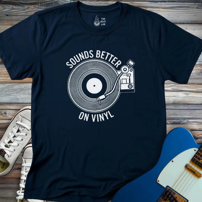 Sounds Better On Vinyl T-shirt - Navy / S - T-Shirt