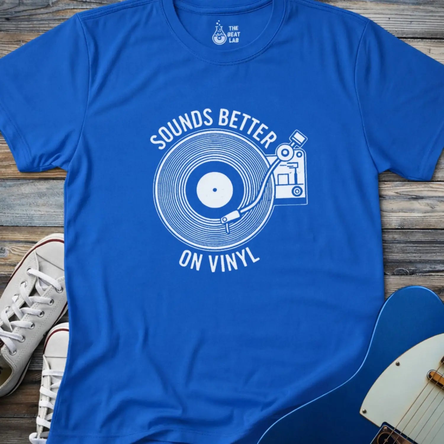 Sounds Better On Vinyl T-shirt - Royal / S - T-Shirt