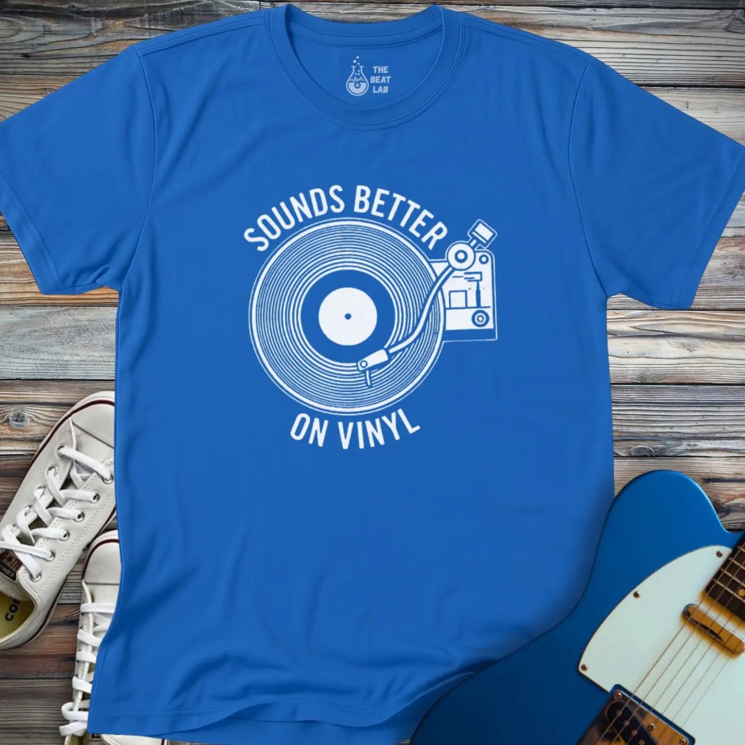 Sounds Better On Vinyl T-shirt - Royal / S - T-Shirt