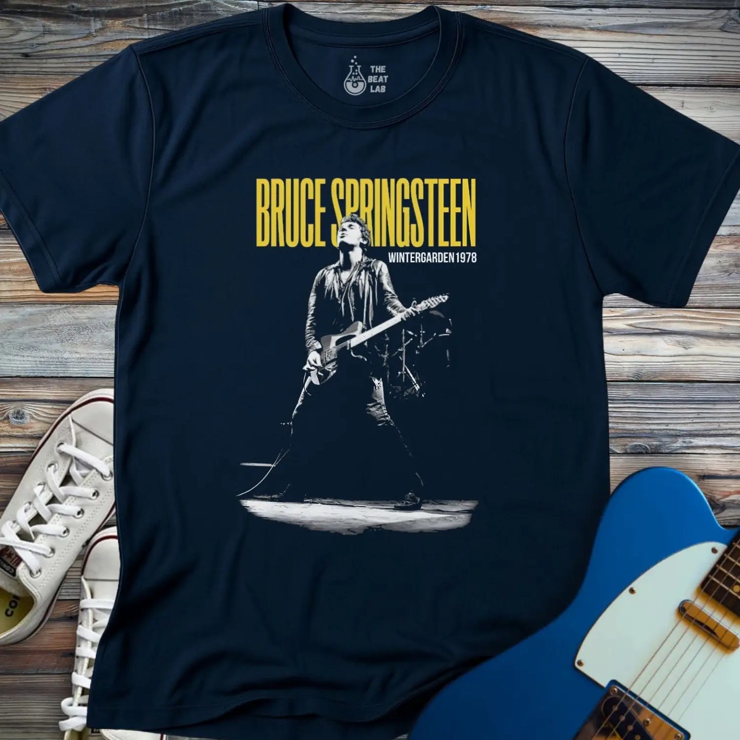 Springsteen Wintergarden 1978 T-shirt - Navy / S - T-Shirt