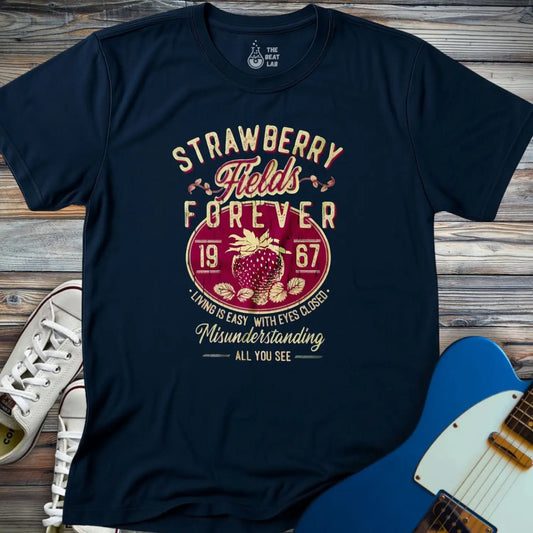 Strawberry Fields Forever T-shirt - Navy / S - T-Shirt