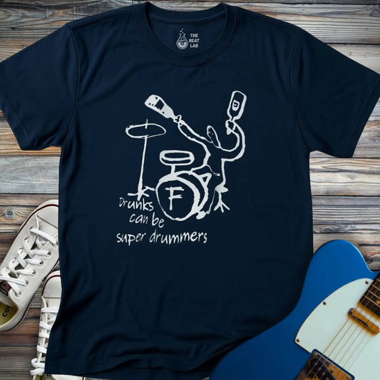 Super Drummer T-shirt - Navy / S - T-Shirt