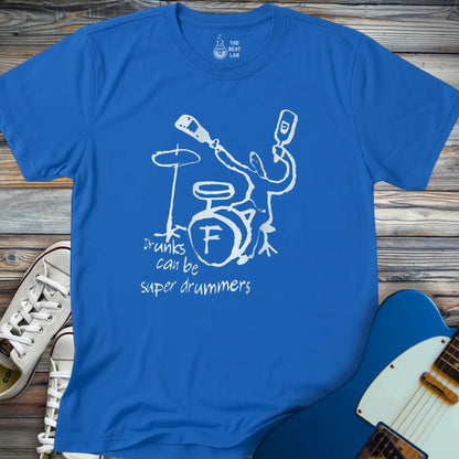 Super Drummer T-shirt - Royal / S - T-Shirt