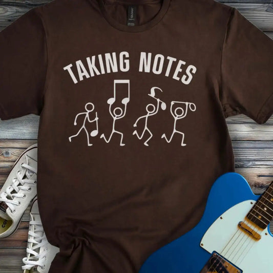 Taking Notes T-shirt Dark Chocolate