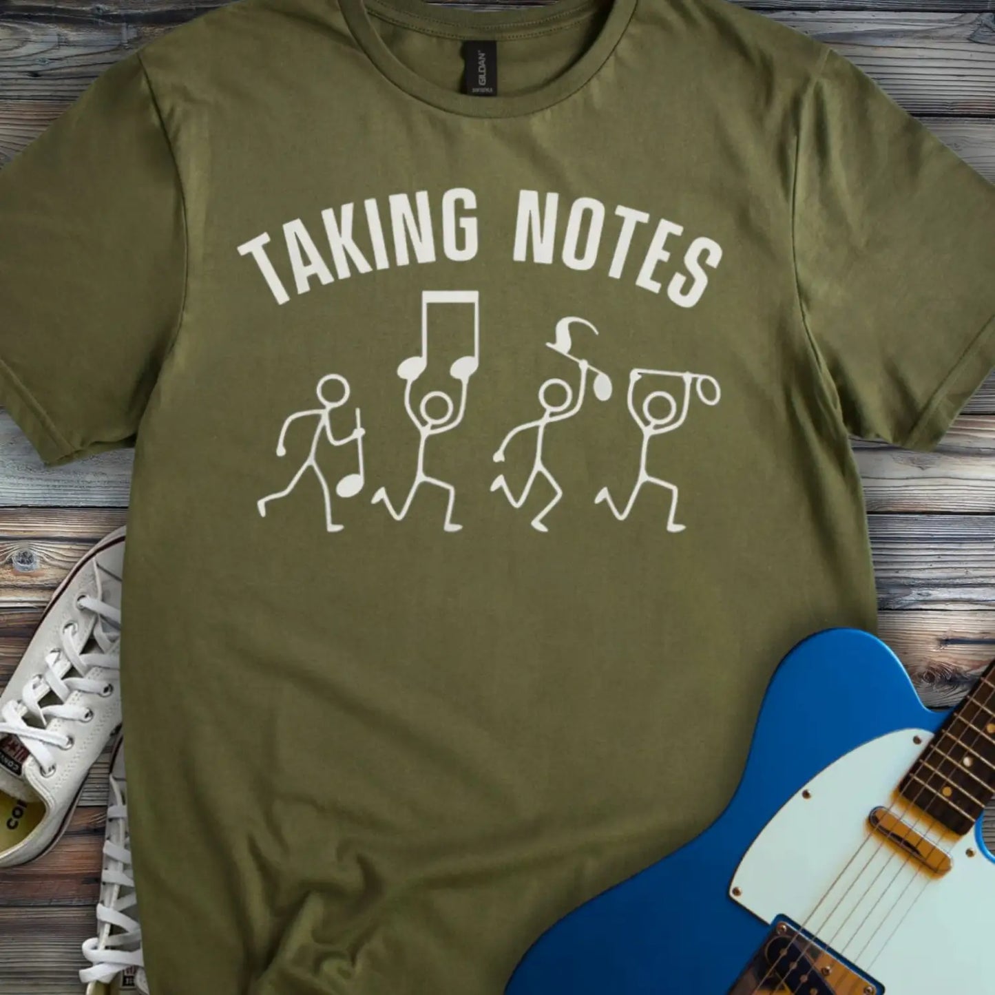 Taking Notes T-shirt - Military Green / S - T-Shirt