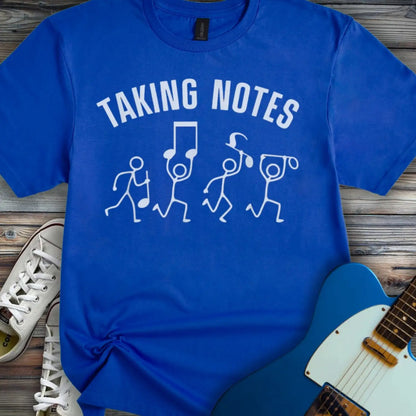 Taking Notes T-shirt - Royal / S - T-Shirt