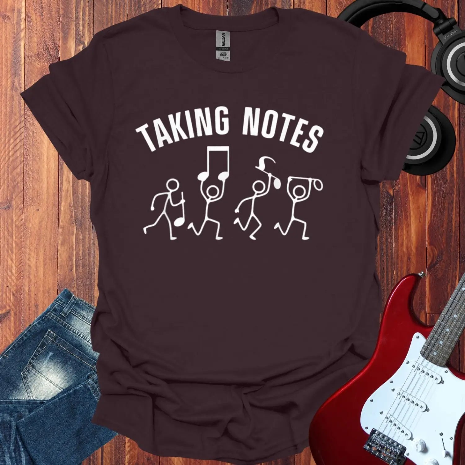 Taking Notes T-shirt Dark Chocolate